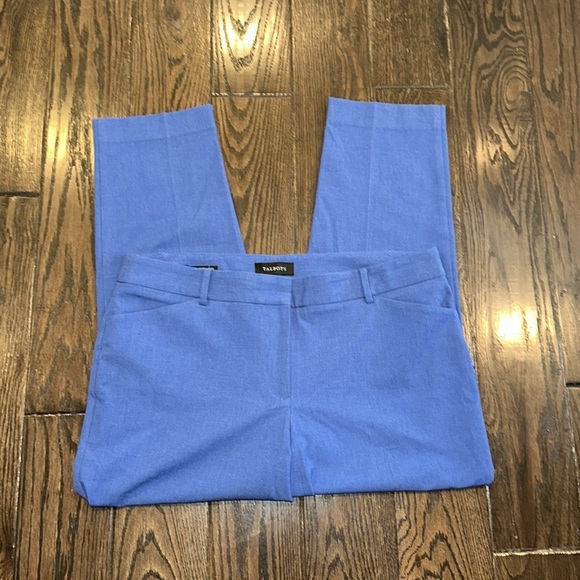 TALBOTS trousers Hampshire ankle blue pants size 14 - Picture 9 of 9